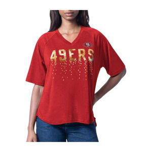 NFL Women's Sequin Top by Glll - 49ers - Regular